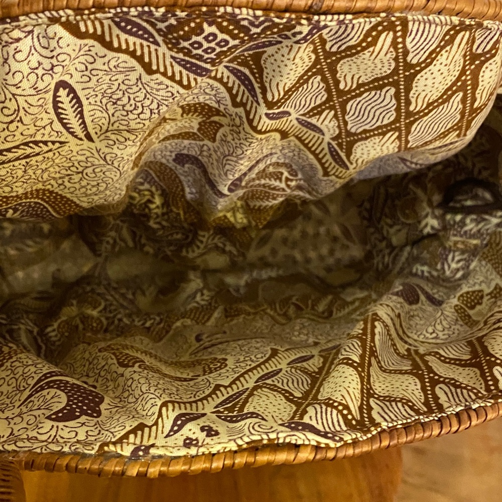 Handcrafted Brown Rattan Bag - Picture 7 of 9